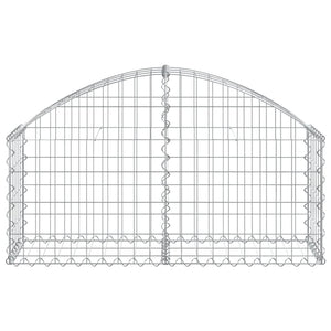 vidaXL Arched Gabion Basket 100x30x40/60 cm Galvanised Iron