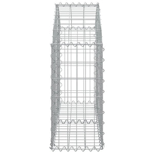 vidaXL Arched Gabion Basket 100x30x60/80 cm Galvanised Iron