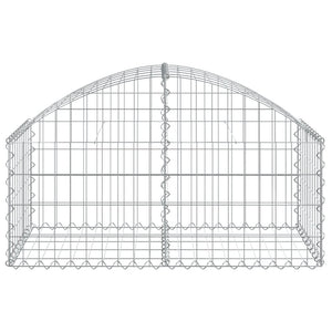 vidaXL Arched Gabion Basket 100x50x40/60 cm Galvanised Iron