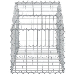 vidaXL Arched Gabion Basket 100x50x40/60 cm Galvanised Iron