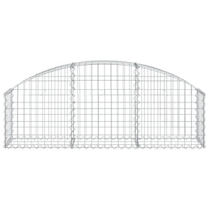 vidaXL Arched Gabion Basket 150x30x40/60 cm Galvanised Iron