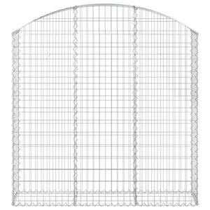 vidaXL Arched Gabion Basket 150x30x140/160 cm Galvanised Iron