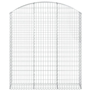 vidaXL Arched Gabion Basket 150x30x160/180 cm Galvanised Iron