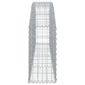 vidaXL Arched Gabion Basket 200x30x60/80 cm Galvanised Iron