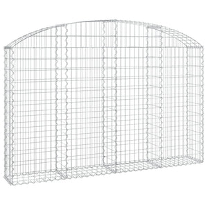 vidaXL Arched Gabion Basket 200x30x120/140 cm Galvanised Iron