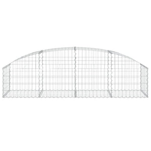 vidaXL Arched Gabion Basket 200x50x40/60 cm Galvanised Iron