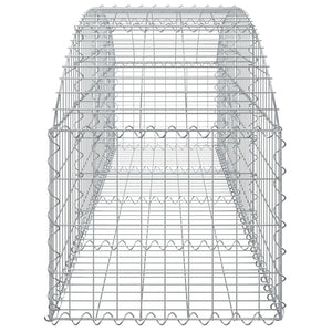 vidaXL Arched Gabion Basket 200x50x40/60 cm Galvanised Iron