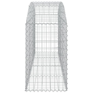 vidaXL Arched Gabion Basket 200x50x80/100 cm Galvanised Iron