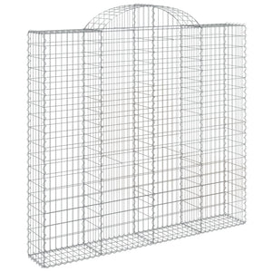 vidaXL Arched Gabion Basket 200x30x180/200 cm Galvanised Iron