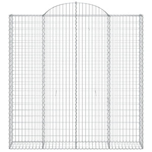 vidaXL Arched Gabion Basket 200x30x200/220 cm Galvanised Iron