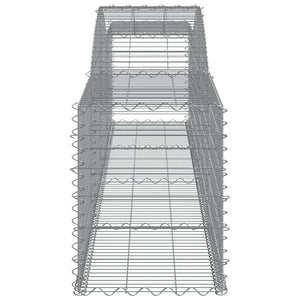 vidaXL Arched Gabion Basket 400x50x60/80 cm Galvanised Iron