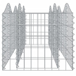 vidaXL Arched Gabion Raised Bed 200x50x50 cm Galvanised Iron