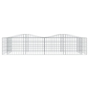 vidaXL Arched Gabion Raised Bed 200x100x50 cm Galvanised Iron