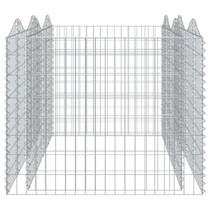 vidaXL Arched Gabion Raised Bed 200x100x100 cm Galvanised Iron