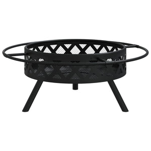 vidaXL Fire Pit with Poker 70 cm XXL Steel