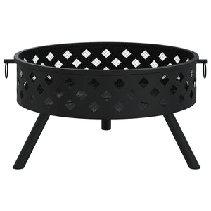 vidaXL Fire Pit with Poker 58 cm XXL Steel