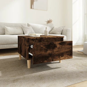 vidaXL Side Table Smoked Oak 50x46x35 cm Engineered Wood