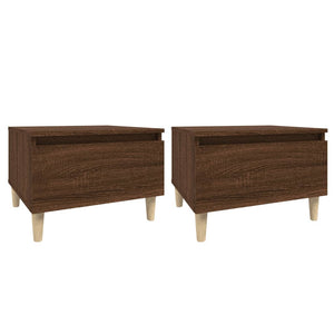 vidaXL Side Tables 2 pcs Brown Oak 50x46x35 cm Engineered Wood