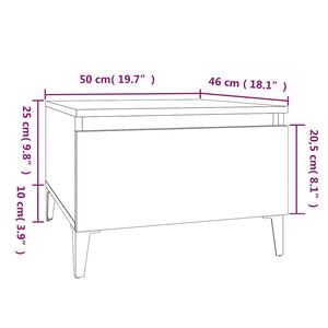 vidaXL Side Table Brown Oak 50x46x35 cm Engineered Wood