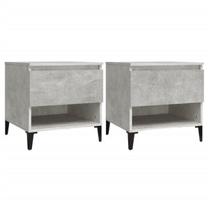 vidaXL Side Tables 2 pcs Concrete Grey 50x46x50 cm Engineered Wood