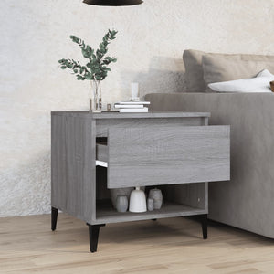 vidaXL Side Table Grey Sonoma 50x46x50 cm Engineered Wood