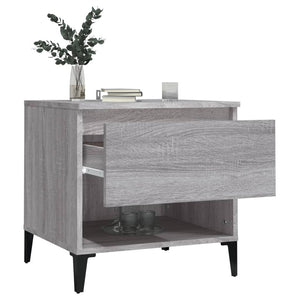 vidaXL Side Table Grey Sonoma 50x46x50 cm Engineered Wood