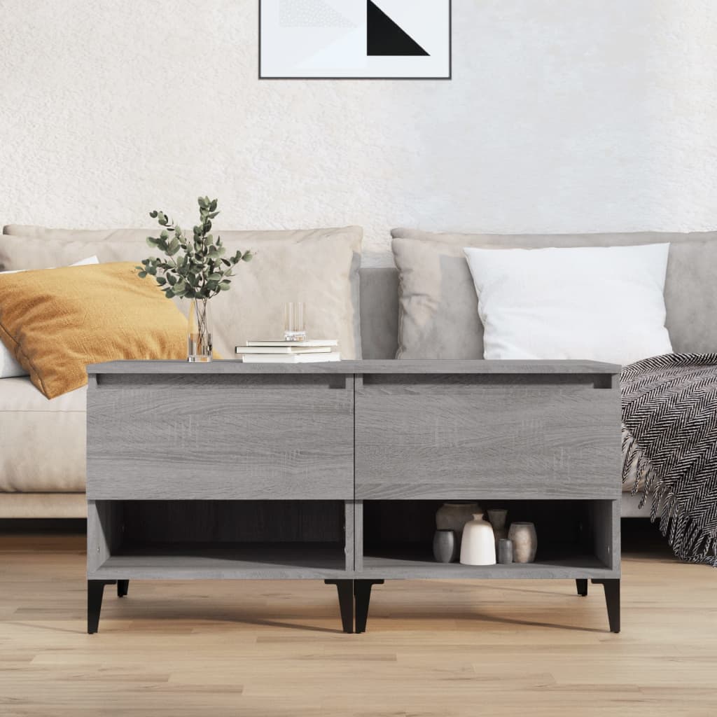 vidaXL Side Tables 2 pcs Grey Sonoma 50x46x50 cm Engineered Wood