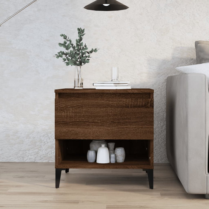 vidaXL Side Table Brown Oak 50x46x50 cm Engineered Wood