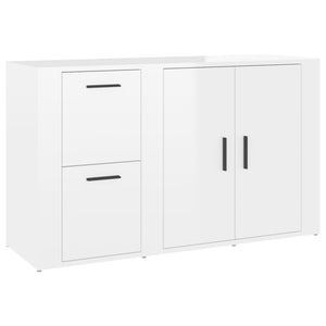 vidaXL Sideboard High Gloss White 100x33x59.5 cm Engineered Wood