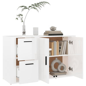 vidaXL Sideboard High Gloss White 100x33x59.5 cm Engineered Wood