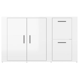 vidaXL Sideboard High Gloss White 100x33x59.5 cm Engineered Wood