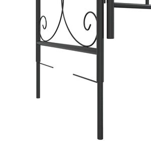 vidaXL Garden Arch with Gate Black 108x45x235 cm Steel