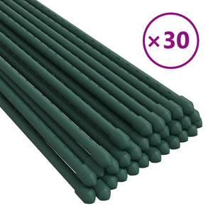 vidaXL Garden Plant Stakes 30 pcs Green 60 cm Steel