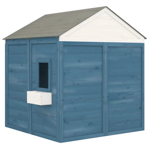 vidaXL Playhouse with Lockable Door and Flower Pots Solid Wood Fir