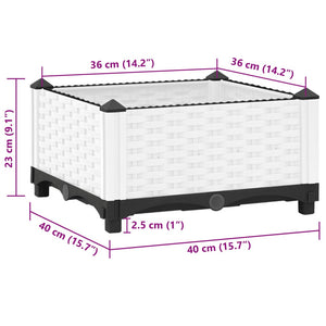 vidaXL Raised Bed 40x40x23 cm Polypropylene