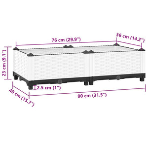 vidaXL Raised Bed 80x40x23 cm Polypropylene