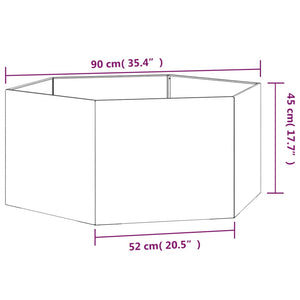 vidaXL Planter Rusty 90x90x45 cm Corten Steel