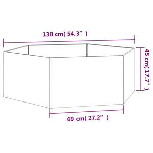 vidaXL Planter Rusty 138x120x45 cm Corten Steel