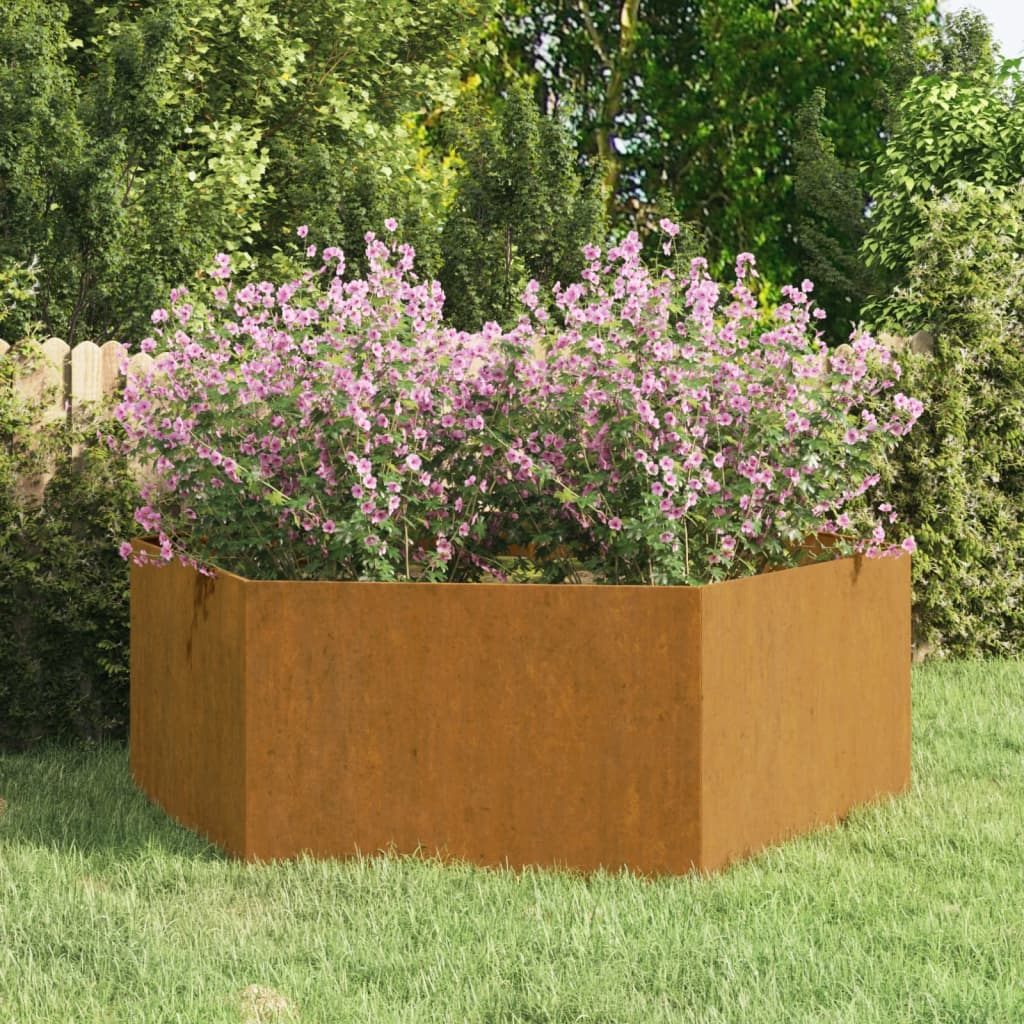 vidaXL Planter Rusty 138x120x45 cm Corten Steel