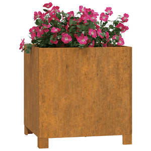 vidaXL Planter with Legs Rusty 42x40x43 cm Corten Steel