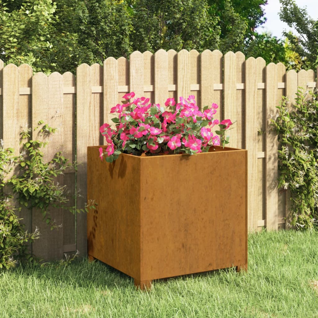 vidaXL Planter with Legs Rusty 42x40x43 cm Corten Steel