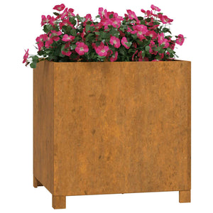 vidaXL Planters with Legs 2 pcs Rusty 49x47x50 cm Corten Steel