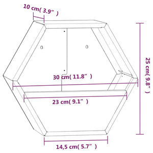 vidaXL Wall Planters 2 pcs Rusty Corten Steel 30x10x25 cm