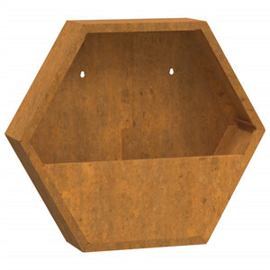 vidaXL Wall Planters 2 pcs Rusty Corten Steel 46x10x40 cm