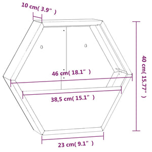 vidaXL Wall Planters 2 pcs Rusty Corten Steel 46x10x40 cm