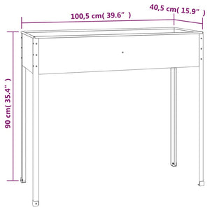 vidaXL Garden Planters 2 pcs Anthracite Galvanised Steel