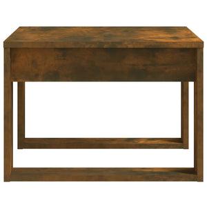 vidaXL Side Table Smoked Oak 50x50x35 cm Engineered Wood