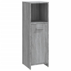 vidaXL Bathroom Cabinet Grey Sonoma 30x30x95 cm Engineered Wood