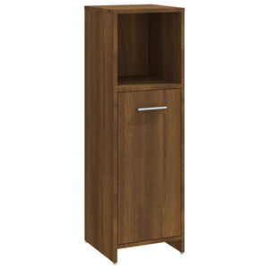 vidaXL Bathroom Cabinet Brown Oak 30x30x95 cm Engineered Wood