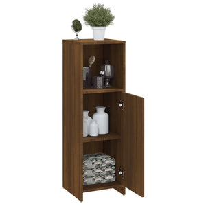 vidaXL Bathroom Cabinet Brown Oak 30x30x95 cm Engineered Wood